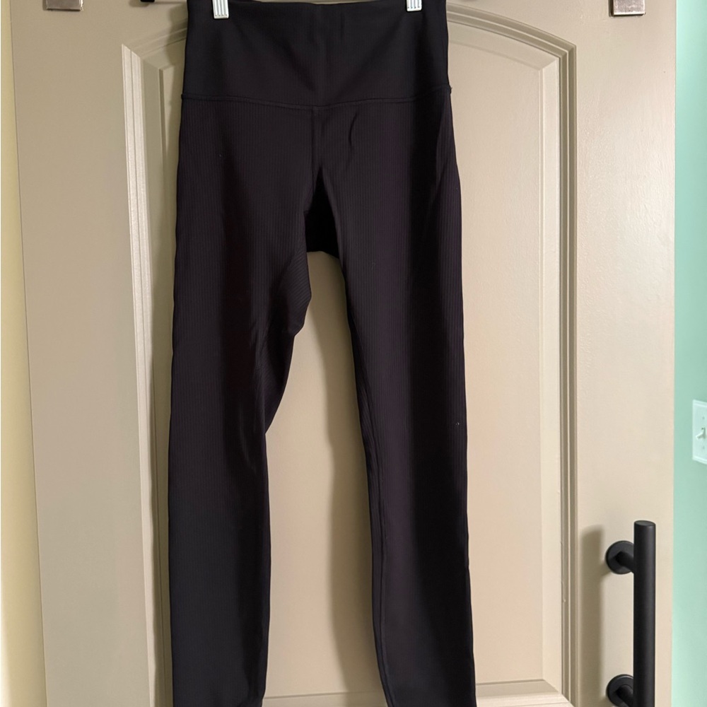 Lululemon Black Ribbed High-Rise Leggings